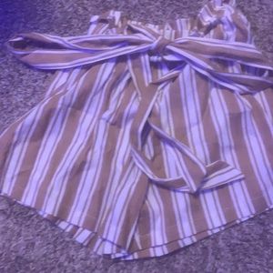 striped formal long cute shorts